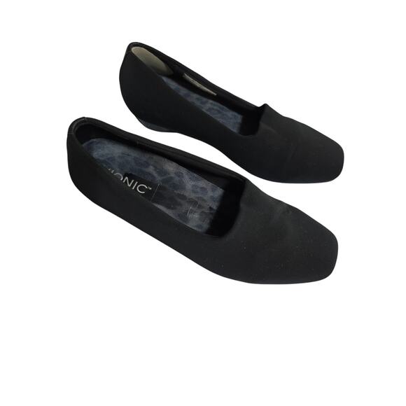 VIONIC Powell Womens Sz 8 Low Wedge Slip On Loafer Orthaheel Shoes Black - Picture 8 of 9